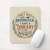 Hekserige Bibliothecaris Bibliotheekkaart Boeklief Muismat (Met muis)