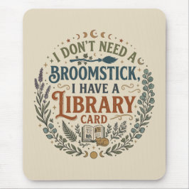 Hekserige Bibliothecaris Bibliotheekkaart Boeklief Muismat