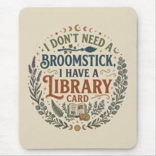 Hekserige Bibliothecaris Bibliotheekkaart Boeklief Muismat