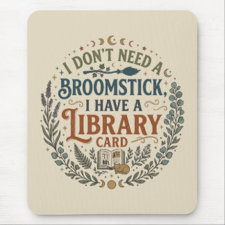 Hekserige Bibliothecaris Bibliotheekkaart Boeklief Muismat
