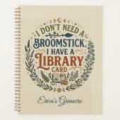 Hekserige Bibliothecaris Bibliotheekkaart Boeklief Planner (Voorkant)
