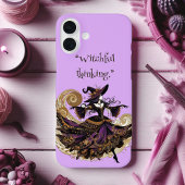 Hekserige Denken Spookachtig Paars Ondeugende Art  iPhone Hoesje