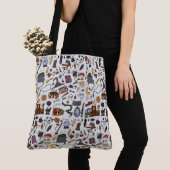 Hekserige Doodles in Kleur Tote Bag (Dichtbij)