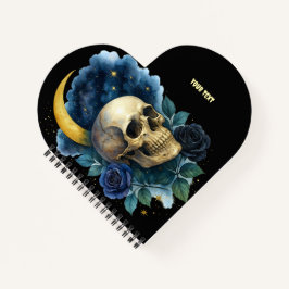 Hekserige esthetische gotische bloemige Halloween  Notitieboek