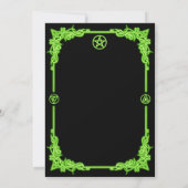 Hekserige groene Glow gothic bruiloft save the dat Aankondiging (Achterkant)