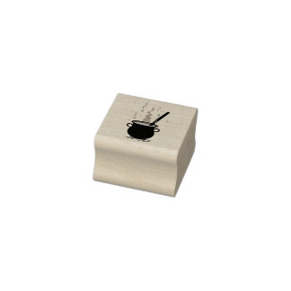 Hekserige Halloween Ketel Magie Rubberstempel