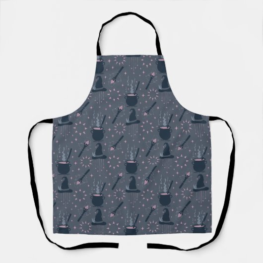 Hekserige Halloween Ketel Magie Schort (Voorkant)