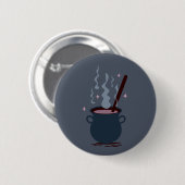 Hekserige Halloween-ketel Ronde Button 5,7 Cm (Voorkant /achterkant)