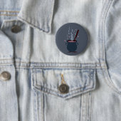 Hekserige Halloween-ketel Ronde Button 5,7 Cm (In situ)