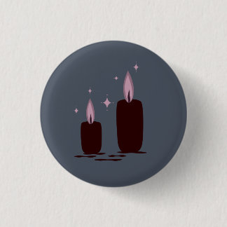 Hekserige Halloween-magiekandelaars bij maanlicht Ronde Button 3,2 Cm
