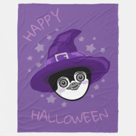 Hekserige Halloween Pinguïn Fleece Deken