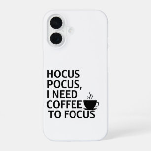 Hekserige Halloween telefoonhoes met koffie iPhone 16 Hoesje