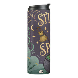 Hekserige Halloween thermische tumbler die toverdr Thermosbeker
