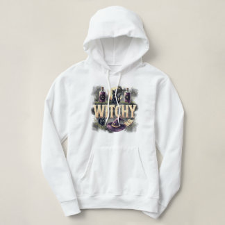 Hekserige kat Halloween dames donkere gotische swe Hoodie