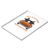 Hekserige Katten Gaan Hexing Oversized T-Shirt Notitieboek (Linkerzijde)