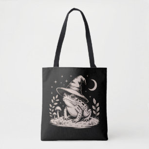 Hekserige Kikker Vintage Halloween Goblincore Tote Bag