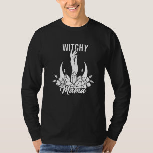 Hekserige Moeder Esoterische Kristallen Maan Hand T-shirt