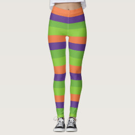 Hekserige multi gestreepte leggings