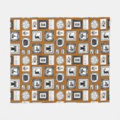 HEKSERIGE MUUREN FLEECE DEKEN (Voorkant (Horizontaal))