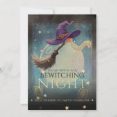 Hekserige Nacht Hekserige Tarot Halloween Uitnodig Kaart (Voorkant)
