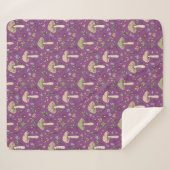 Hekserige Pruim Paarse Paddenstoelen Gotische Fore Sherpa Deken (Voorkant (horizontaal))