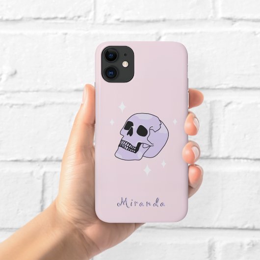 Hekserige Schedel Roze Hoesje