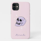 Hekserige Schedel Roze Hoesje (Achterkant)