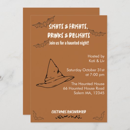 Hekserige Uitnodiging (Voorkant / Achterkant)