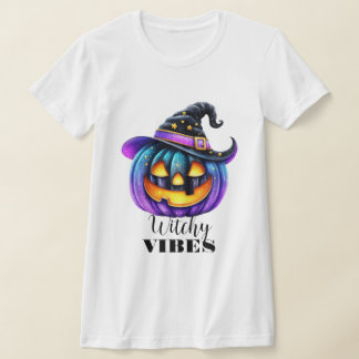 Hekserige Vibes Zwarte Hek Jack o'Lantern  T-shirt