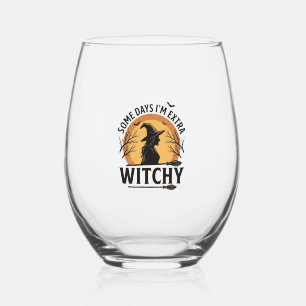 Hekserige vintage Halloween citaat vector ontwerp_ Wijnglas Zonder Voet