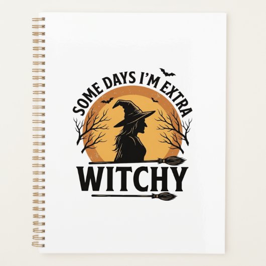 Hekserige vintage Halloween-citaten vectorontwerp_ Planner (Voorkant)