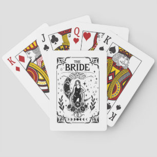 Hekserige vrijgezellenbruid Heksenkring Gotische H Pokerkaarten