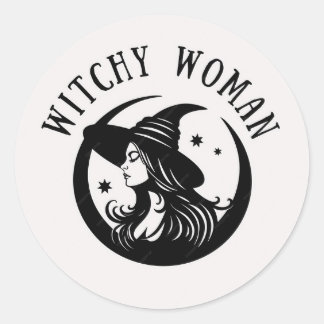 Hekserige Vrouw 1-1/2" (vel van 20) Stickers
