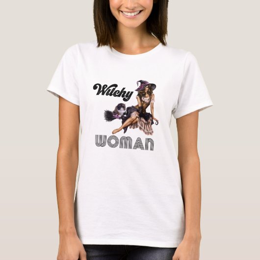 Hekserige vrouw t-shirt (Voorkant)