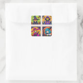 Hekserige Wonderen Vierkante Sticker (Tas)