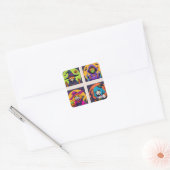 Hekserige Wonderen Vierkante Sticker (Envelop)