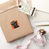 Hekserige Zwarte Kat Halloween Stickers