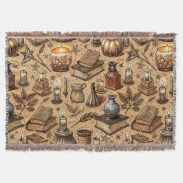 Hekserij Boeken & Kaarsenpatroon (2) Deken