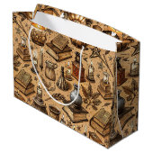  Hekserij Boeken & Kaarsenpatroon (2) Groot Cadeauzakje (Achterkant Gekanteld)