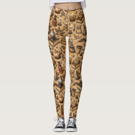  Hekserij Boeken & Kaarsenpatroon (2) Leggings