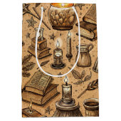 Hekserij Boeken & Kaarsenpatroon (2) Medium Cadeauzakje (Voorkant)