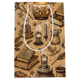  Hekserij Boeken & Kaarsenpatroon (2) Medium Cadeauzakje