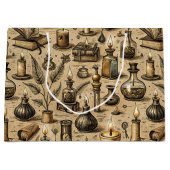  Hekserij Boeken & Kaarsenpatroon Groot Cadeauzakje (Voorkant)