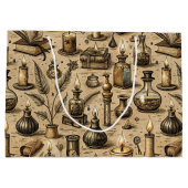  Hekserij Boeken & Kaarsenpatroon Groot Cadeauzakje (Achterkant)