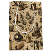  Hekserij Boeken & Kaarsenpatroon Medium Cadeauzakje (Voorkant)