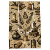  Hekserij Boeken & Kaarsenpatroon Medium Cadeauzakje (Achterkant)