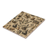  Hekserij Boeken & Kaarsenpatroon Tegeltje (Zijkant)