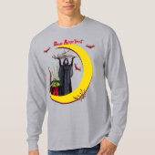 Hekserij Fun Grijs Halloween T-Shirt (Voorkant)