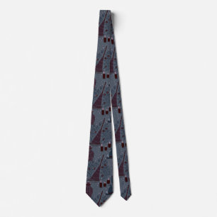 Hekserij Halloween-patroon in het maanlicht Stropdas