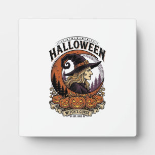 Hekserij Halloween Pompoen Maan Gravure Kunst Fotoplaat